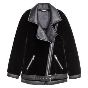 Faux Fur Biker Jacket